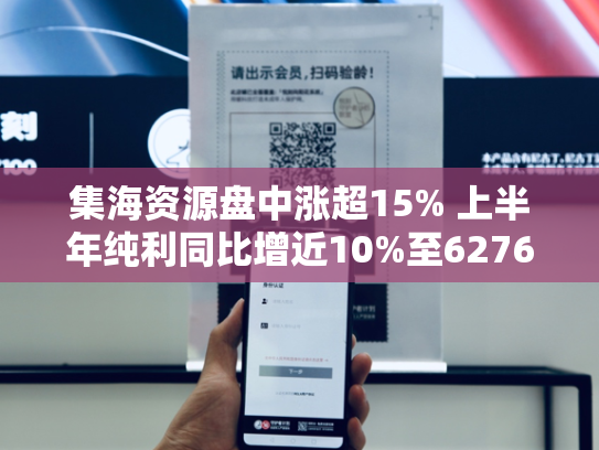 集海资源盘中涨超15% 上半年纯利同比增近10%至6276.2万元-第2张图片-悦刻网上商城官方网站-正品优惠，尽在悦刻官方网站
