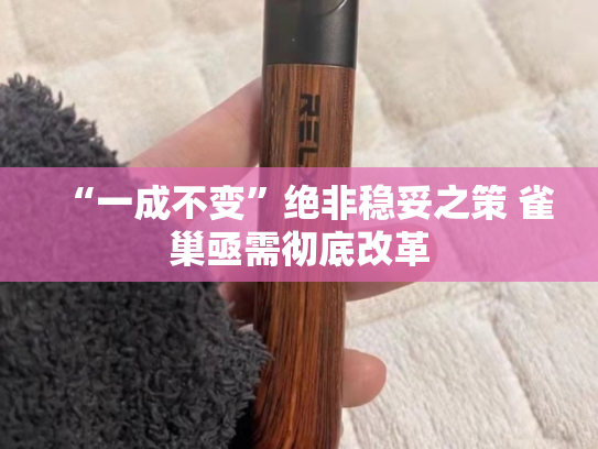 “一成不变”绝非稳妥之策 雀巢亟需彻底改革