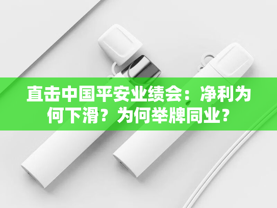 直击中国平安业绩会：净利为何下滑？为何举牌同业？