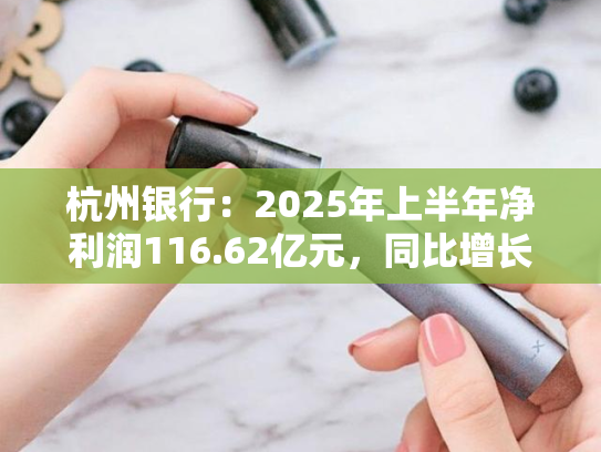 杭州银行：2025年上半年净利润116.62亿元，同比增长16.66%-第2张图片-悦刻网上商城官方网站-正品优惠，尽在悦刻官方网站